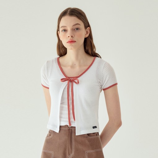 [디어스토커] 국내생산 1+1기부 KANU CARDIGAN SET (카누 가디건 & 티) WHITE